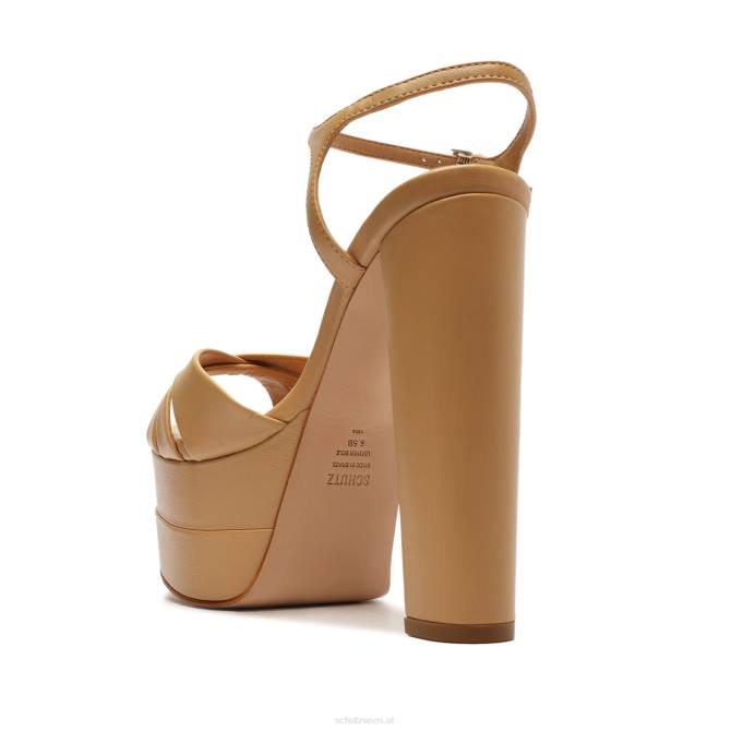 bei Schutz Keefa hohe Sandale aus Nappaleder hell beige D60T97
