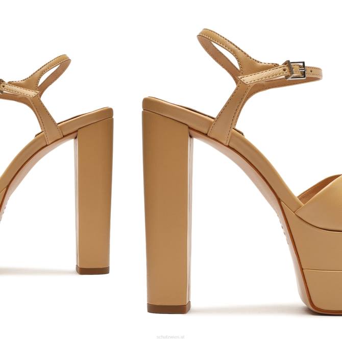 bei Schutz Keefa hohe Sandale aus Nappaleder hell beige D60T97