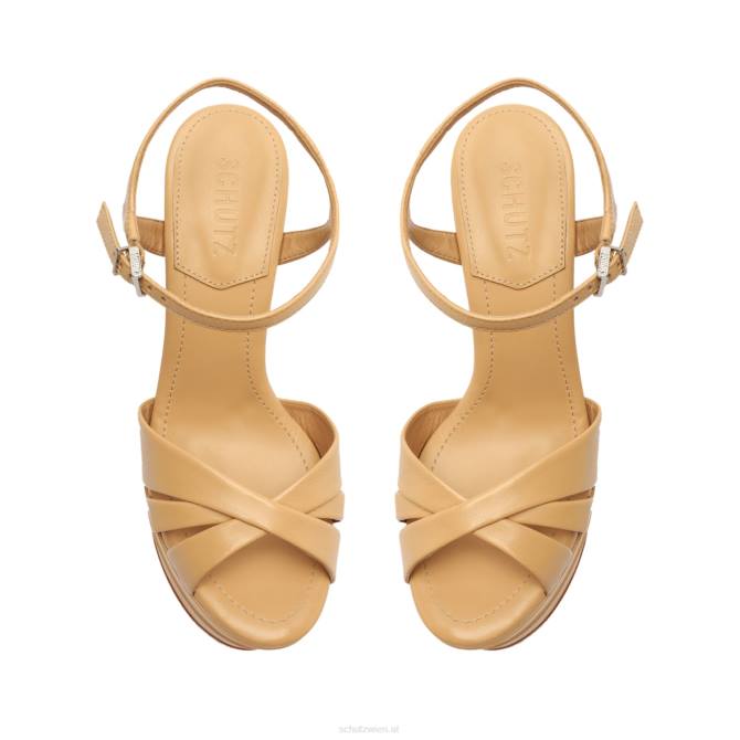 bei Schutz Keefa hohe Sandale aus Nappaleder hell beige D60T97