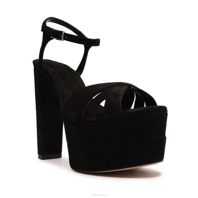 bei Schutz Keefa hohe Wildledersandale Schwarz D60T100