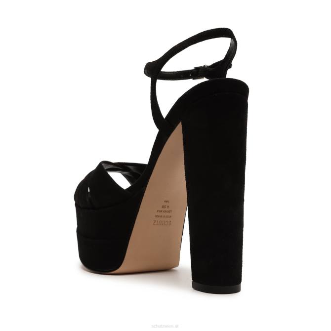 bei Schutz Keefa hohe Wildledersandale Schwarz D60T100