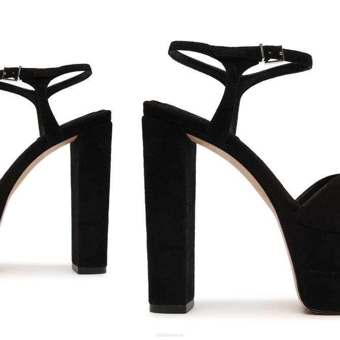 bei Schutz Keefa hohe Wildledersandale Schwarz D60T100