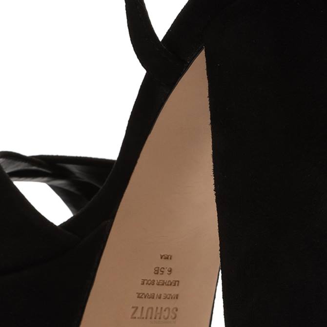 bei Schutz Keefa hohe Wildledersandale Schwarz D60T100