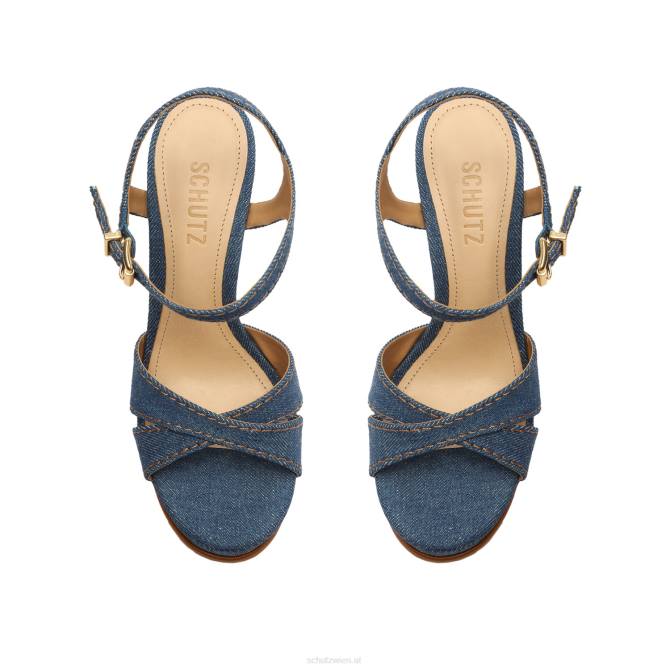 bei Schutz Keefa hohe lässige Denim-Sandale Blau D60T79