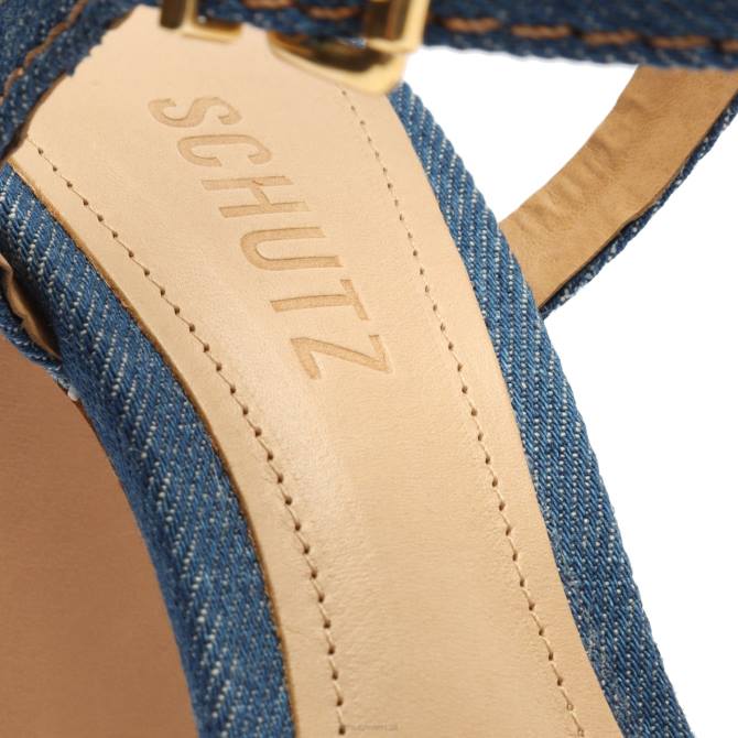bei Schutz Keefa hohe lässige Denim-Sandale Blau D60T79