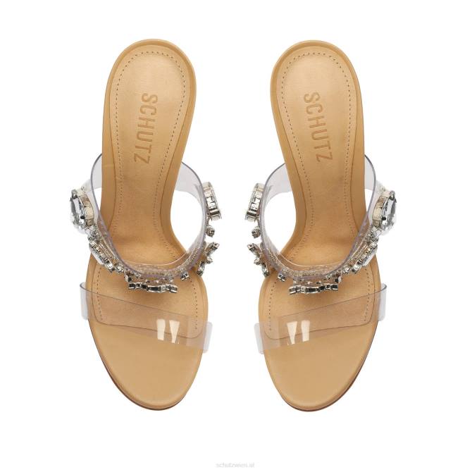 bei Schutz Laureen-Sandale aus Vinyl und Kristall helles Holz D60T397