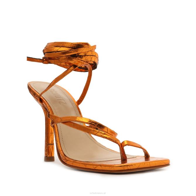 bei Schutz Lilie-Sandale aus Metallic-Leder orange D60T380