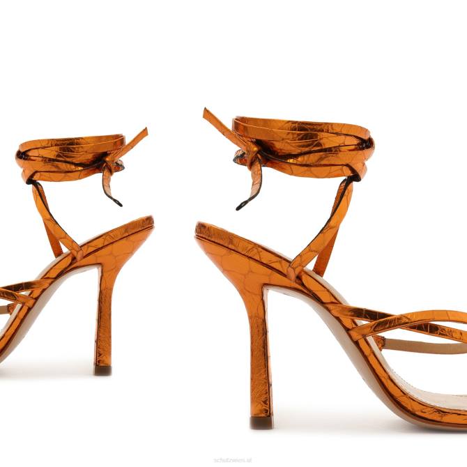 bei Schutz Lilie-Sandale aus Metallic-Leder orange D60T380