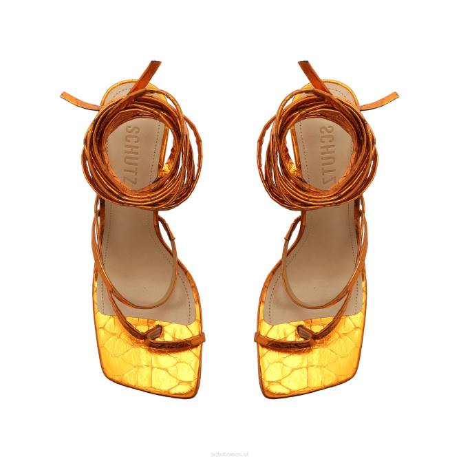 bei Schutz Lilie-Sandale aus Metallic-Leder orange D60T380