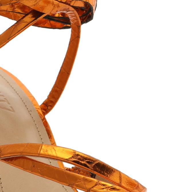 bei Schutz Lilie-Sandale aus Metallic-Leder orange D60T380