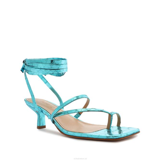 bei Schutz Lilie mittlere Metallic-Sandale Türkis D60T378