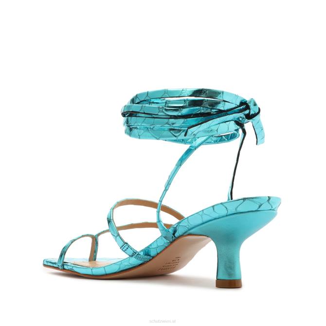 bei Schutz Lilie mittlere Metallic-Sandale Türkis D60T378