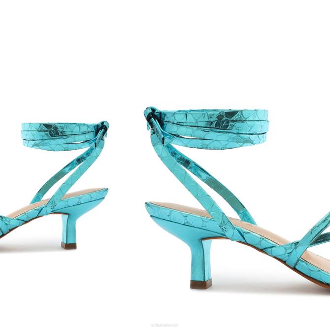bei Schutz Lilie mittlere Metallic-Sandale Türkis D60T378