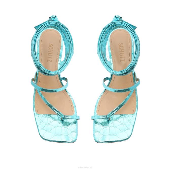 bei Schutz Lilie mittlere Metallic-Sandale Türkis D60T378