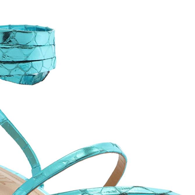 bei Schutz Lilie mittlere Metallic-Sandale Türkis D60T378