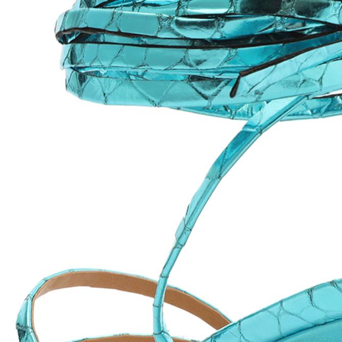bei Schutz Lilie mittlere Metallic-Sandale Türkis D60T378