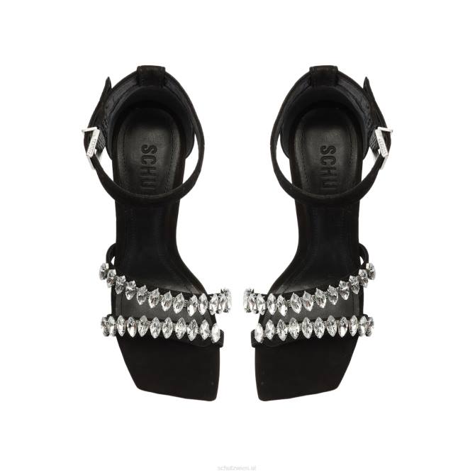 bei Schutz Linsey Nubuk-Sandale Schwarz D60T371