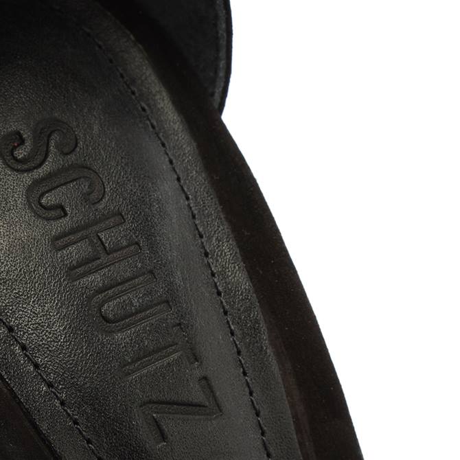 bei Schutz Linsey Nubuk-Sandale Schwarz D60T371