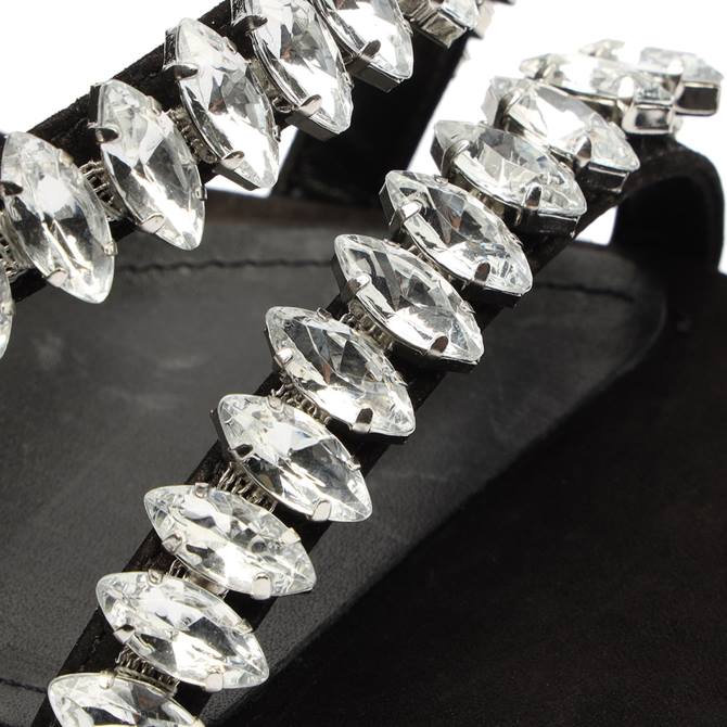 bei Schutz Linsey Nubuk-Sandale Schwarz D60T371