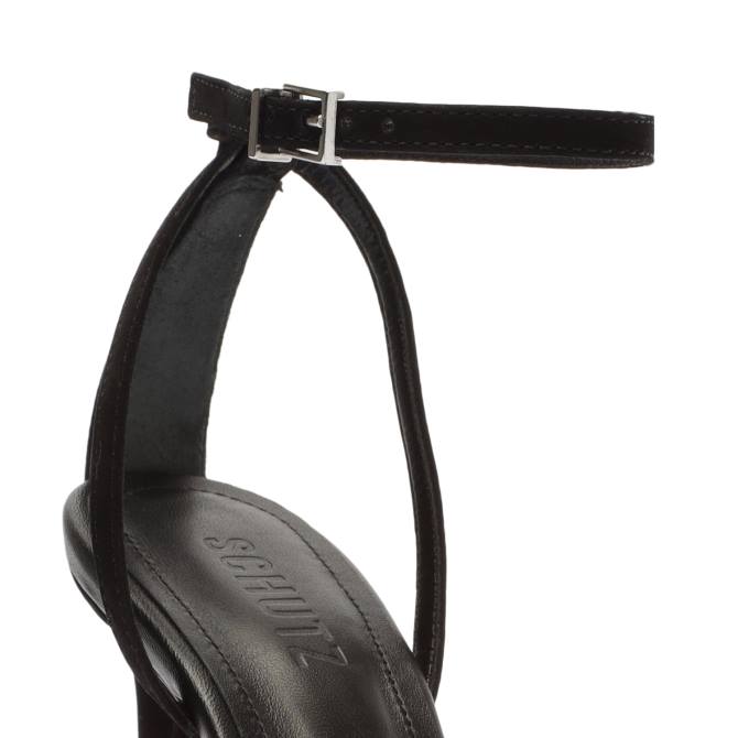 bei Schutz Loule-Sandale aus Nubukleder und Strasssteinen Schwarz D60T332