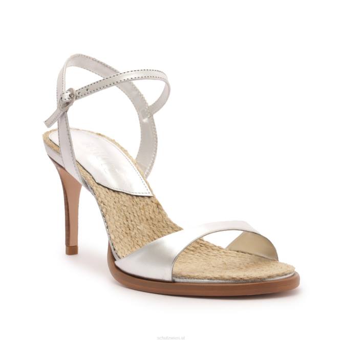 bei Schutz Marbella Mid-Metallic-Ledersandale Silber D60T270