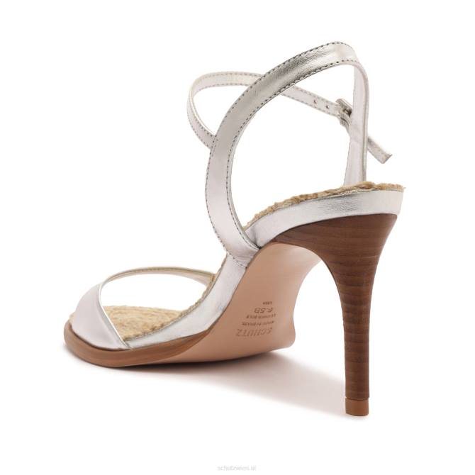bei Schutz Marbella Mid-Metallic-Ledersandale Silber D60T270