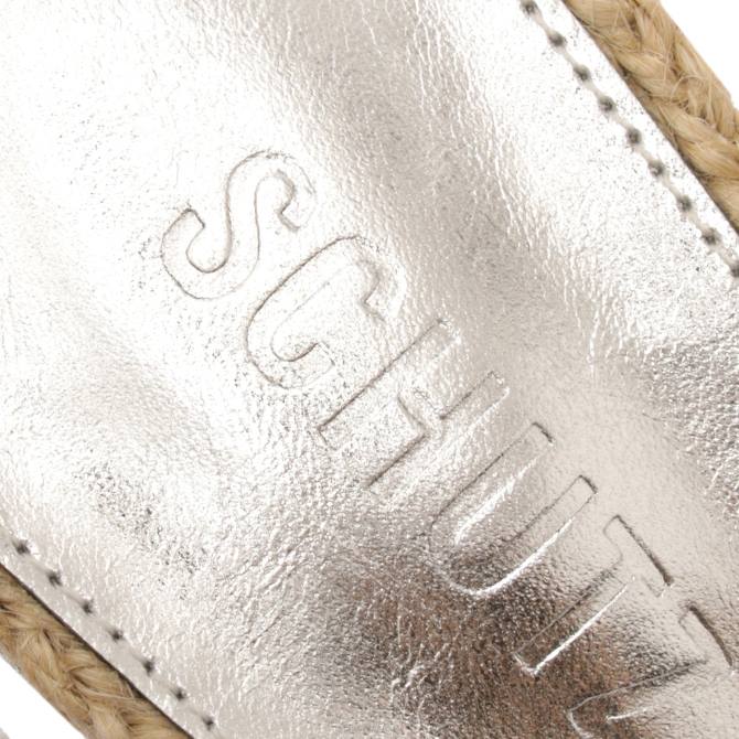 bei Schutz Marbella Mid-Metallic-Ledersandale Silber D60T270