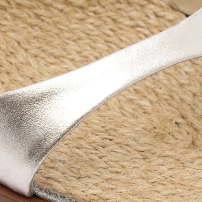 bei Schutz Marbella Mid-Metallic-Ledersandale Silber D60T270