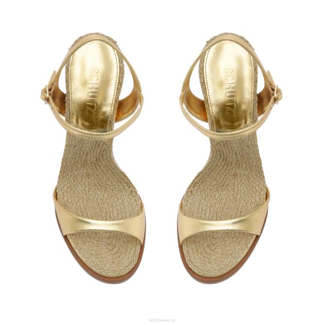 bei Schutz Marbella-Sandale aus Metallic-Leder Gold D60T269