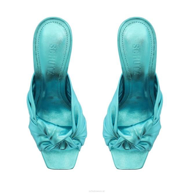 bei Schutz Mindy Sandale aus Metallic-Leder Türkis D60T386