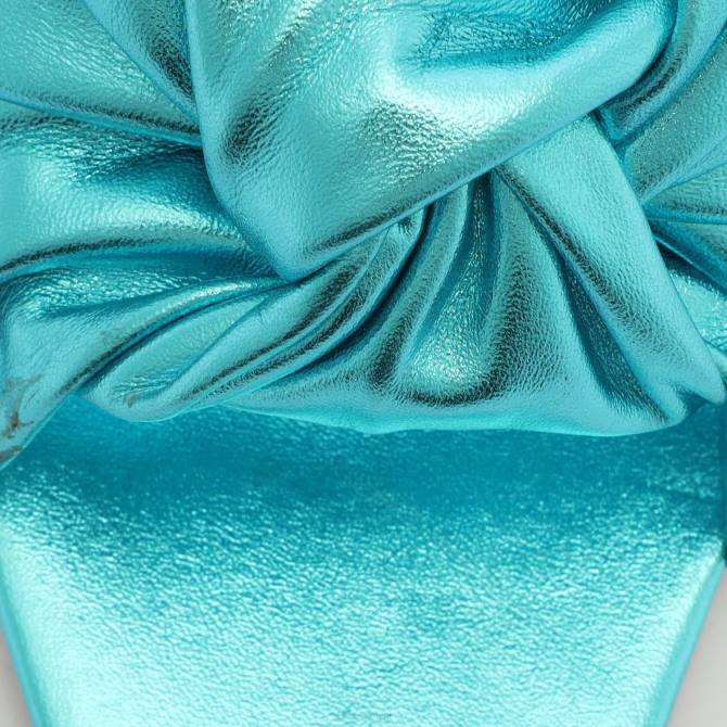 bei Schutz Mindy Sandale aus Metallic-Leder Türkis D60T386