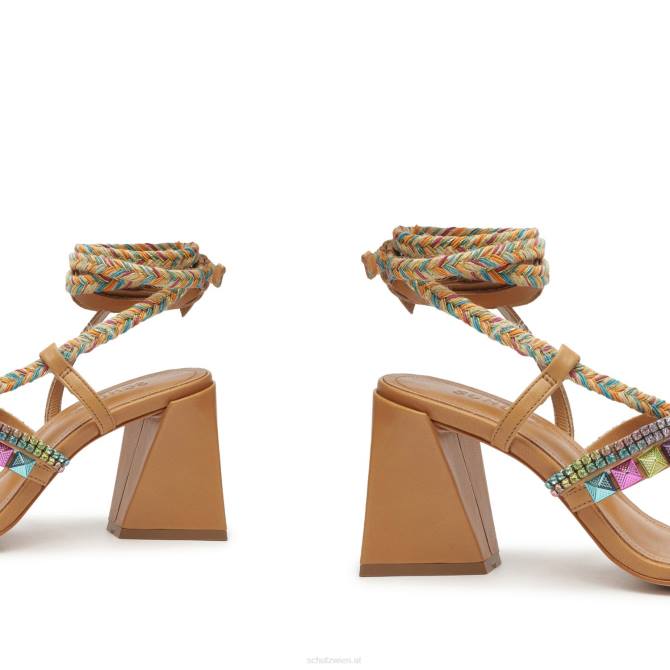 bei Schutz Mittlere Ledersandale „Musa“. Nude-Karamell D60T39