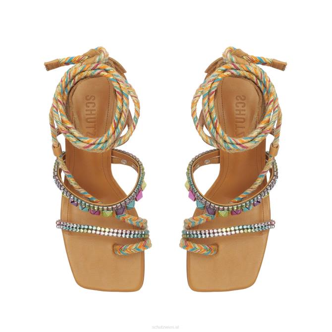 bei Schutz Mittlere Ledersandale „Musa“. Nude-Karamell D60T39