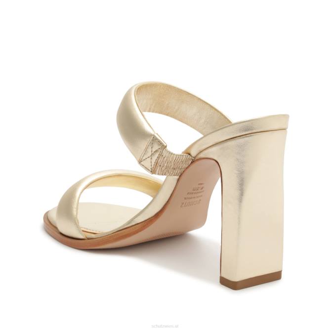 bei Schutz Mully-Sandale aus Metallic-Leder Gold D60T16