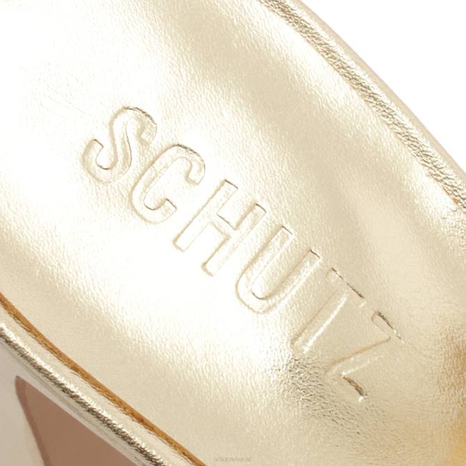 bei Schutz Mully-Sandale aus Metallic-Leder Gold D60T16