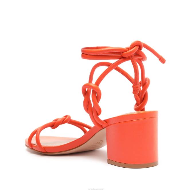 bei Schutz Nicky Mid Nappasandale Flammenorange D60T63