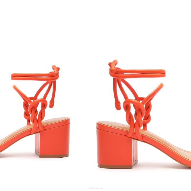 bei Schutz Nicky Mid Nappasandale Flammenorange D60T63