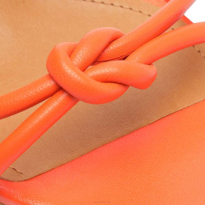 bei Schutz Nicky Mid Nappasandale Flammenorange D60T63