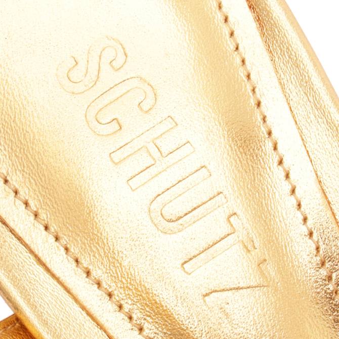 bei Schutz Octavia Mid Metallic-Ledersandale Gold D60T253