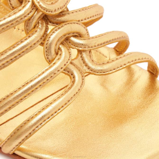 bei Schutz Octavia Mid Metallic-Ledersandale Gold D60T253