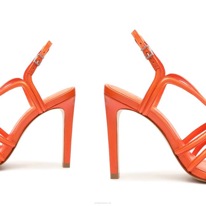 bei Schutz Octavia-Sandale aus Kalbsleder Flammenorange D60T254