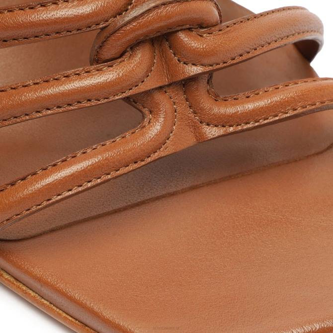 bei Schutz Octavia-Sandale aus Kalbsleder neues Holz D60T249