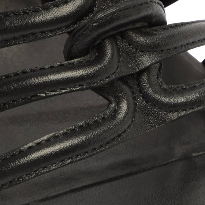 bei Schutz Octavia mittelhohe Ledersandale Schwarz D60T251