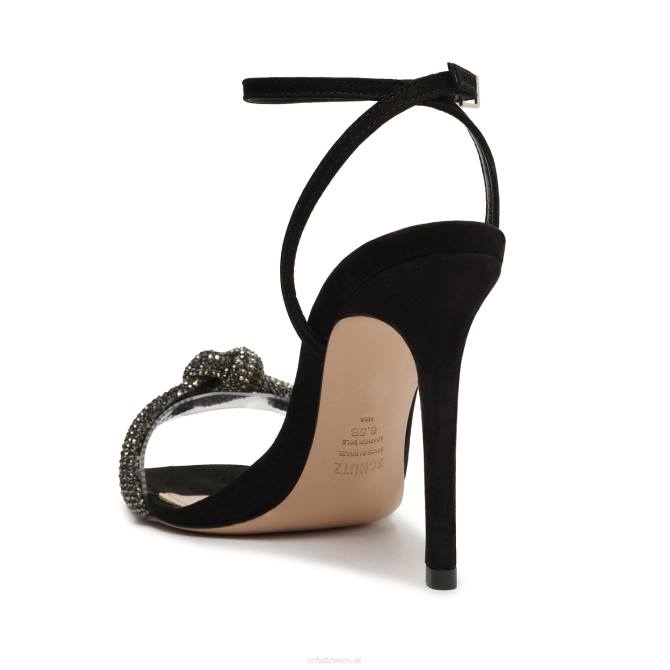 bei Schutz Peaky-Sandale aus Nubukleder und Vinyl Schwarz D60T304