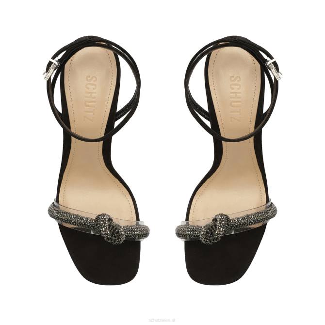 bei Schutz Peaky-Sandale aus Nubukleder und Vinyl Schwarz D60T304