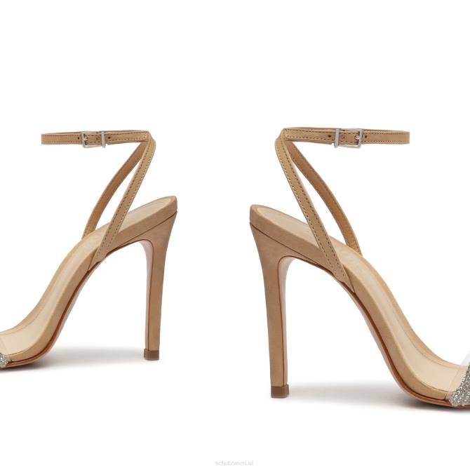 bei Schutz Peaky-Sandale aus Nubukleder und Vinyl hell beige D60T305