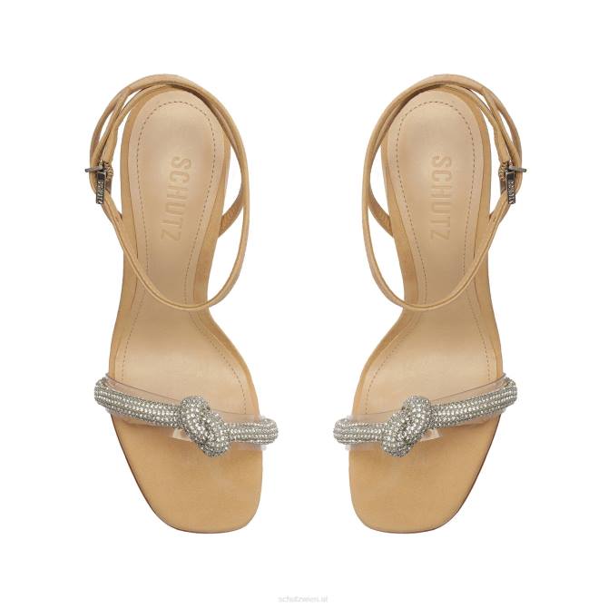 bei Schutz Peaky-Sandale aus Nubukleder und Vinyl hell beige D60T305