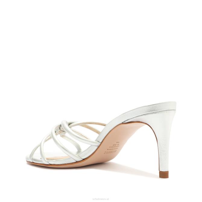 bei Schutz Rachel Casual Sandale aus Metallic-Leder Silber D60T234