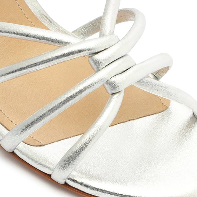 bei Schutz Rachel Casual Sandale aus Metallic-Leder Silber D60T234