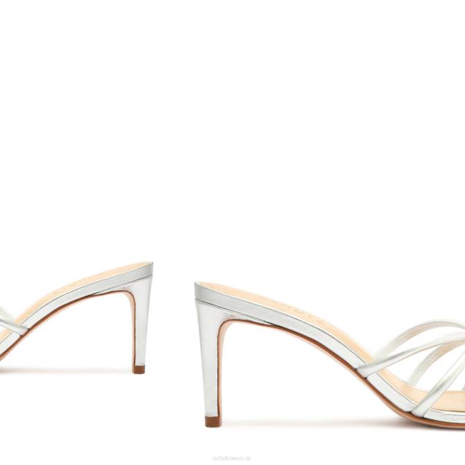 bei Schutz Rachel Casual Sandale aus Metallic-Leder Silber D60T234